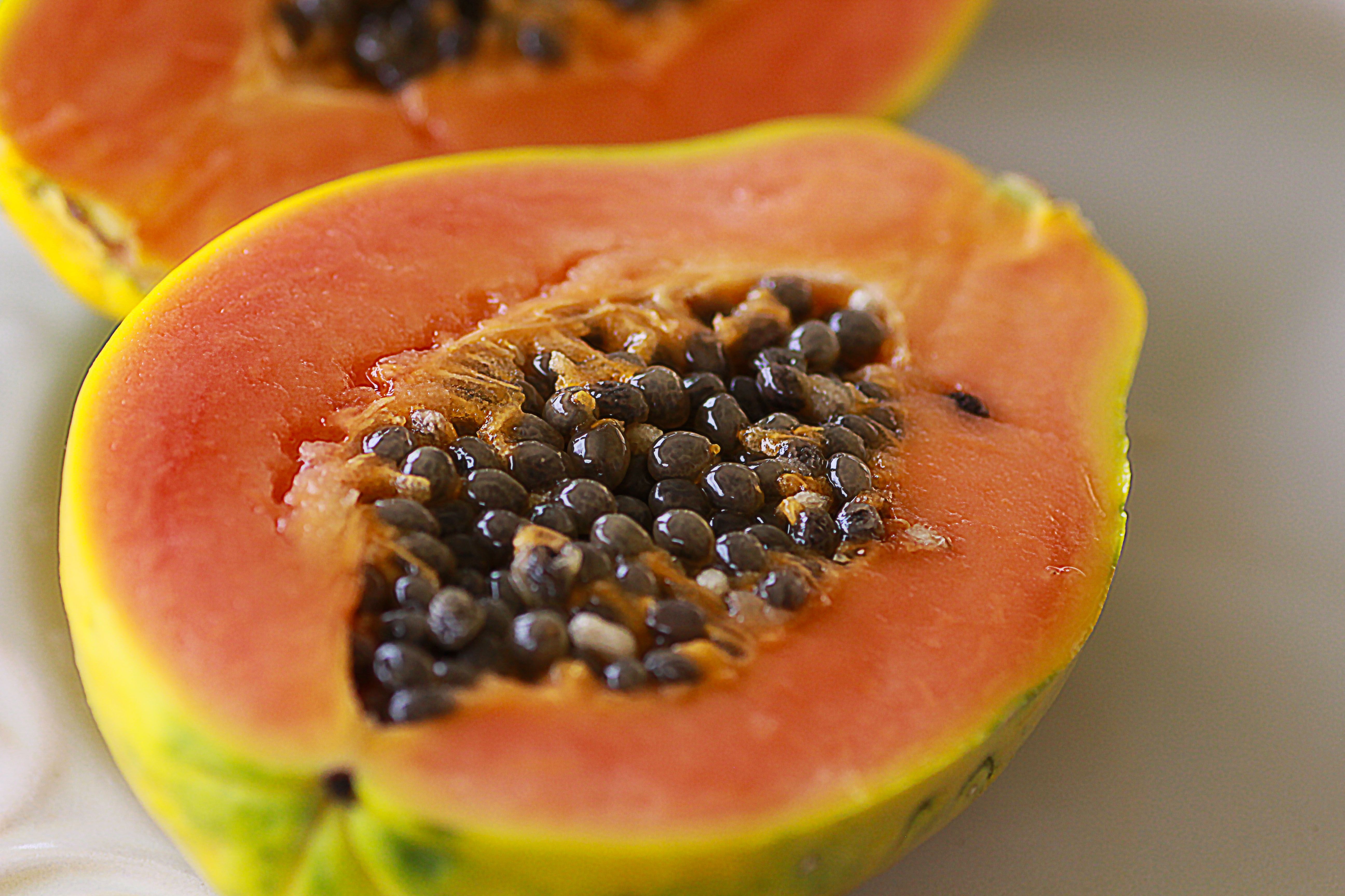 "Papaya Hawaiana FRUIT OF ANGELS" my macro photos STEEMIT FRUITS